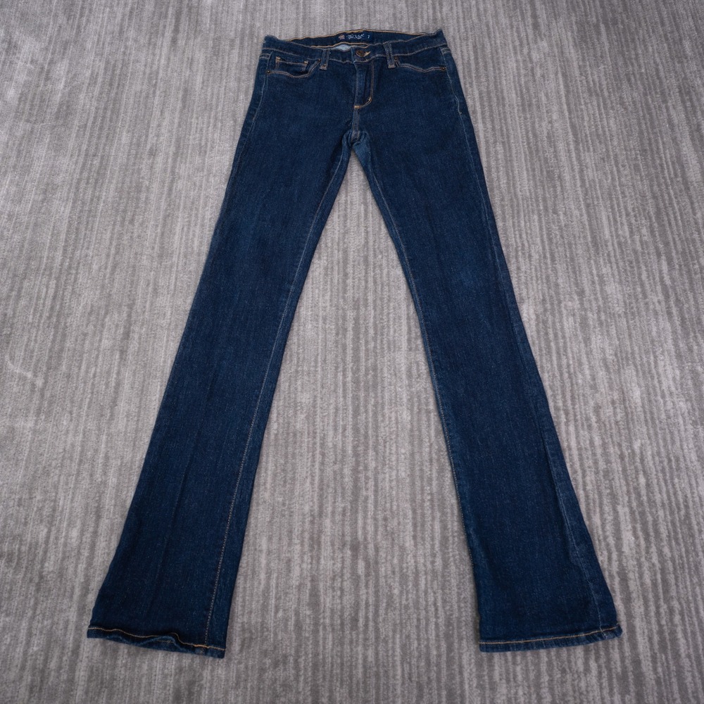 Just U.S.A. Bootcut Jeans Women Size 7 Dark Wash Good Low Rise Stretch